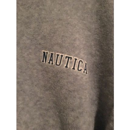 Nautica Men's Gray 1/4 Zip Fleece Jacket Coat Size Medium