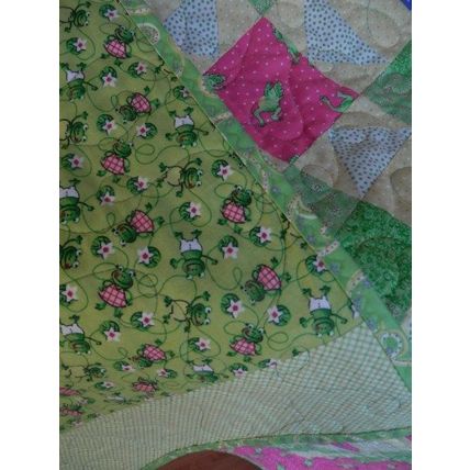 Quilt Homecrafted Ribbitt.....A Baby Quilt,111416Q