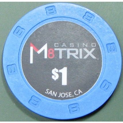 M8trix. $1 Casino Chip. San Jose, CA. Z86.