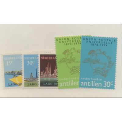 Netherlands Antilles Stamps Scott #361 To 365, Mint Hinged