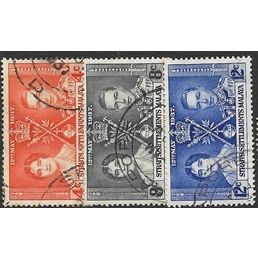 STRAITS SETTLEMENTS 1937 SG 275/277 - fine used (o)