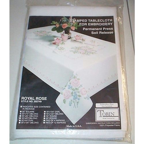 Royal Rose Tablecloth by Tobin - 50x70 Oblong - #202749