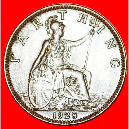 MISTRESS OF SEAS: UNITED KINGDOM★ FARTHING 1928! LOW START★NO RESERVE!