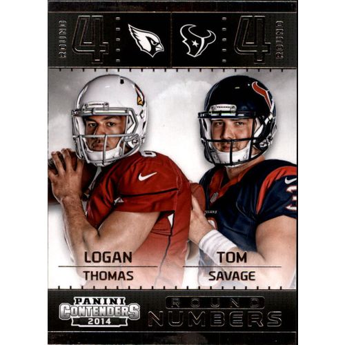 2014 Football Panini Contenders L Thomas/Tom Savage-Round Numbers