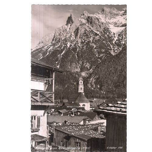 MITTENWALD, GERMANY unused vintage postcard 1962 =