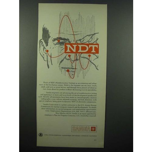 1965 Sandia Laboratories Ad - NDT