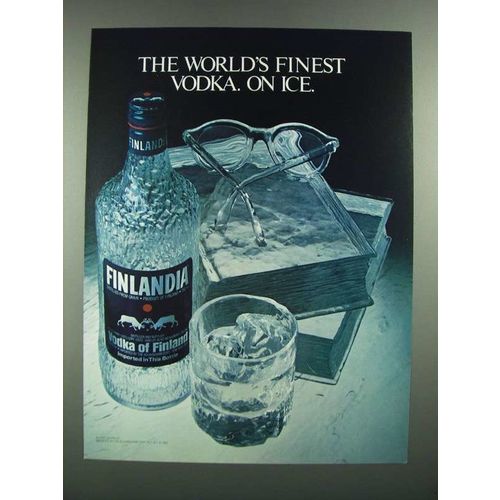 1983 Finlandia Vodka Ad - World's Finest Vodka on Ice