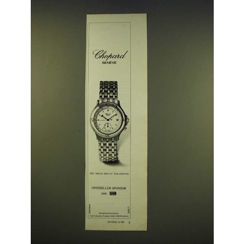 1990 Chopard Mille Miglia watch Ad - Chopard Geneve (in German)