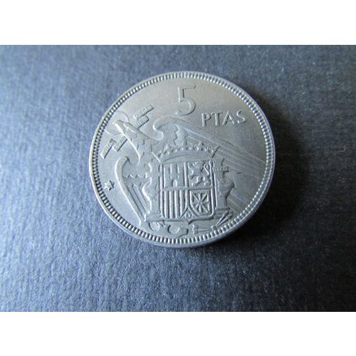 1957 SPAIN FIVE PESETA FREE POST. R