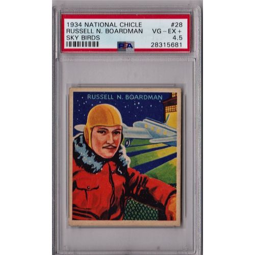1934 National Chicle Sky Birds Russell N. Boardman #28 PSA 4.5 P1392