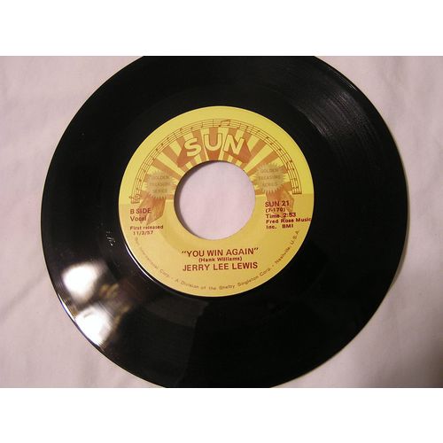 Jerry Lee Lewis 45-GREAT BALLS OF FIRE/YOU WIN AGAIN Sun