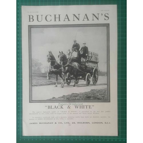 X1015) Buchanan's James Buchanan Black & White Whisky Magazine Advert - 1924
