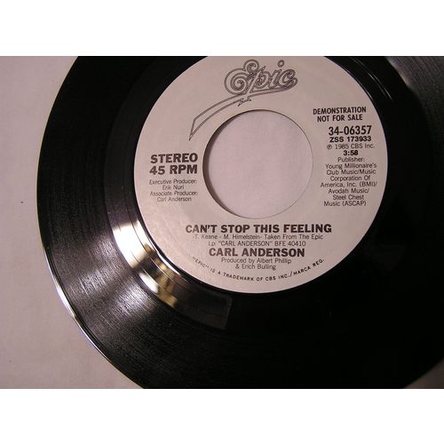Carl Anderson Promo 45-CAN'T STOP THIS FEELING STEREO