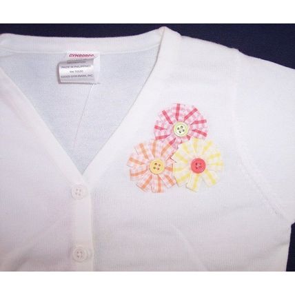 NWT Gymboree Girl's White Cropped Sweater, Freshly Picked, 3, $34.50