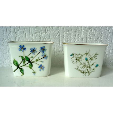 2 Minton bone china toothpick holders Meadow and floral design
