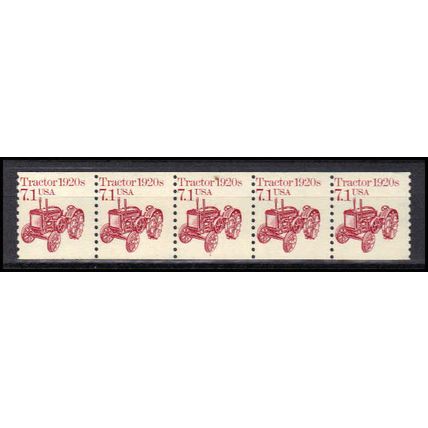 2127 7.1c Tractor Barely Clears MNH Dry Gum PNC 1/5 X0699
