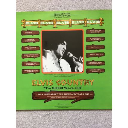 ELVIS PRESLEY - ELVIS COUNTRY (RCA VICTOR ORANGE LABEL VINYL LP)