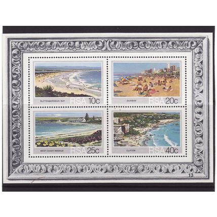 SOUTH AFRICA 1983 TOURISM BEACHES 4 VALS MIN SHEET SG MS553 U/M MINT#2