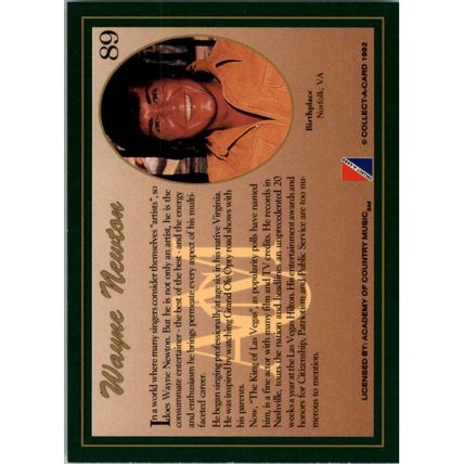 1992 Country Classics Wayne Newton #89
