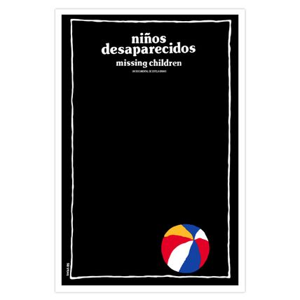 Decor movie Poster 4 film Niños desaparecidos.Lost Missing Kids.Beach ball.Black