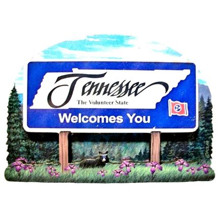 Tennessee State Welcome Sign Artwood Fridge Magnet