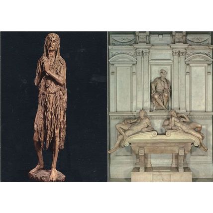 Michelangelo Monument Giovanni Firenze 2x Italy Postcard s
