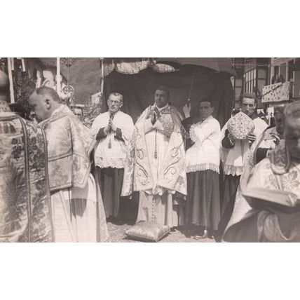 Corpus Christie Service Bishop Of Spain Spanish Religious RPC Old Postcard