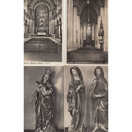 Munchen Maria Statue 4x Real Photo Religious German Postcard s
