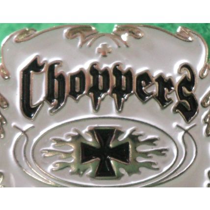 Choppers Live To Ride - Ride To Live Motorcycle Bike Metal Biker Rocker Badge