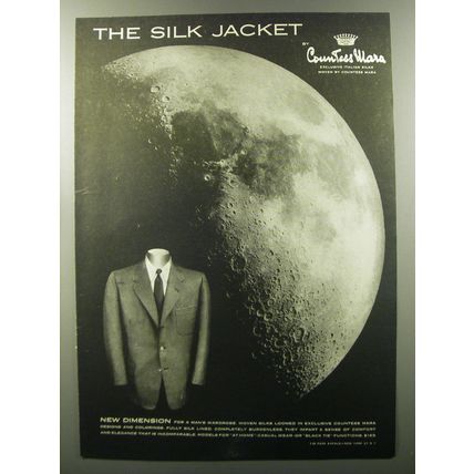 1953 Countess Mara Silk Jacket Ad - New Dimension for a man's wardrobe