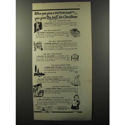 1953 E.P. Dutton Books Ad - When you give a Dutton book you give the best