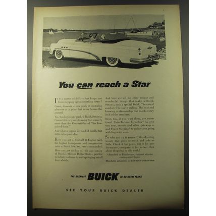 1953 Buick Special Convertible Ad - You can reach a star