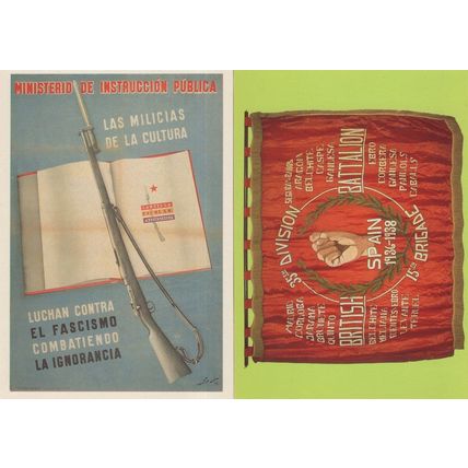 Spanish Fascism Protest War Military 2x Postcard s