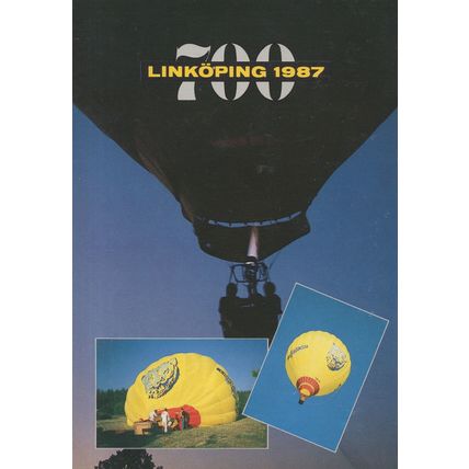 Linkoping Sweden Transport Hot Air Balloon 1987 Postcard