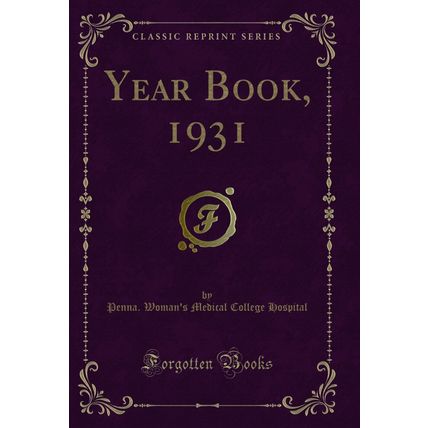 Year Book, 1931 (Classic Reprint)