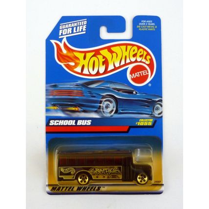 Hot Wheels School Bus #1055 Black Die-Cast Vehicle 1999