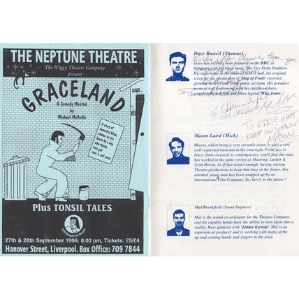 Elvis Presley A Comedy Musical Graceland Hand Signed Theatre Programme