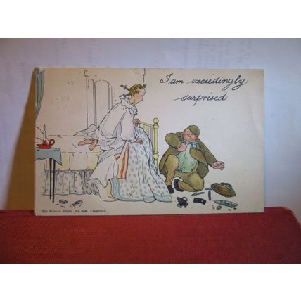 BURGLAR used antique postcard Wrench series 1908 pm HUMOUR #