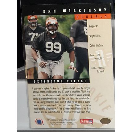 1994 Upper Deck DAN WILKINSON (Bengals) Star Rookie #1