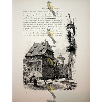 Nuremburg, Durer's House, Germany, Book Illustration (Print), c1875
