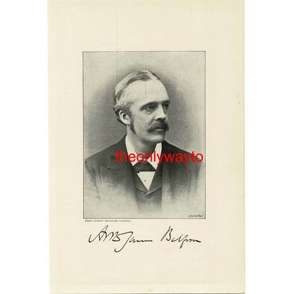 Arthur J Balfour, Politician, Future Prime Minister, Book Illustration, 1895
