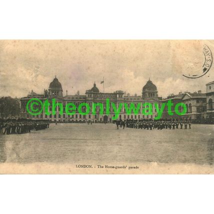 London, The Horseguard's Parade, Coin de France Postcard, 1914