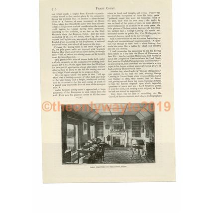 Frant Court Study, Drawing Room on Reverse, Sussex, Book Illustration, c1893