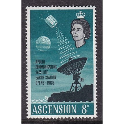 Ascension 1966 Satellite Station 8d Mint Hung SG 100 VGC