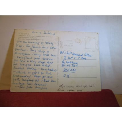 WESTERN VIEW, FUNCHAL, MADEIRA, PORTUGAL used postcard 1969 postmark =