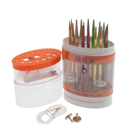 Pony Slick Interchangeable Circular Knitting Pins Set - Craft Aluminium