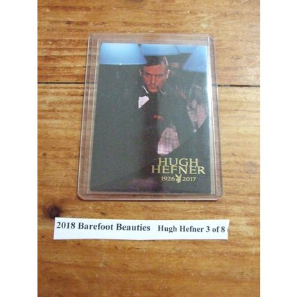 Playboy 2018 Barefoot Beauties Rare Hugh Hefner Card No. 3 of 8