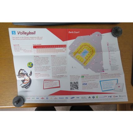 2012 LONDON OLYMPICS ORIGINAL £55 TICKET FOR VOLLEYBALL + SPECTATOR GUIDE