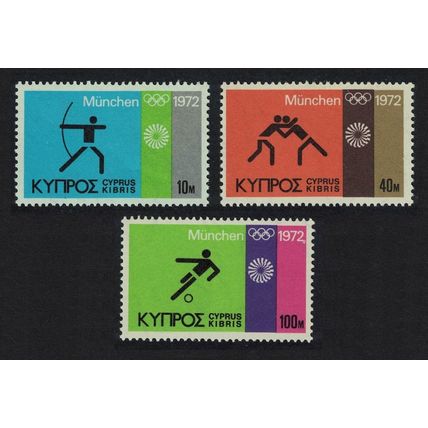 Cyprus Olympic Games Munich 3v 1972 MNH SG#390-392