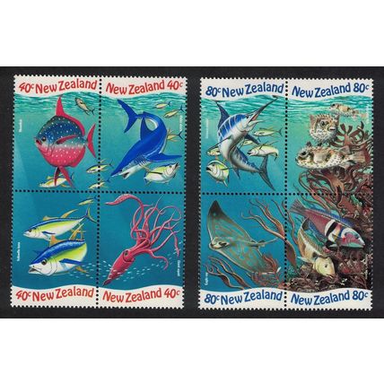 New Zealand Fish Squid Whale 8v 1998 MNH SG#2206-2213